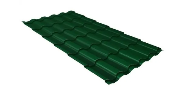 Металлочерепица кредо 0,5 Satin RAL 6005 зеленый мох купить в Владивостоке