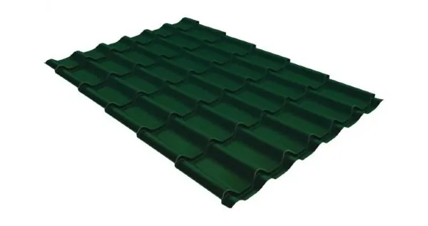 Металлочерепица классик 0,5 Satin RAL 6005 зеленый мох купить в Владивостоке