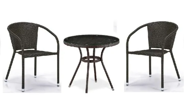 Комплект плетеной мебели AFINA из иск. ротанга Асоль-7 T282ANT/Y137C-W53 Brown 2Pcs купить в Владивостоке