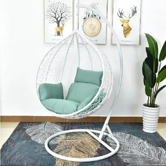 Кресло Подвесное из искусственного ротанга AFM-168A-L White/Green купить в Владивостоке