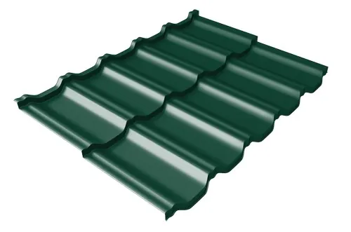 Металлочерепица модульная Квинта Uno Grand Line c 3D резом 0,45 Drap RAL 6005 зеленый мох купить в Владивостоке