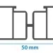 Лага алюминиевая KRONEX 50x25x3000 мм несущая купить в Владивостоке