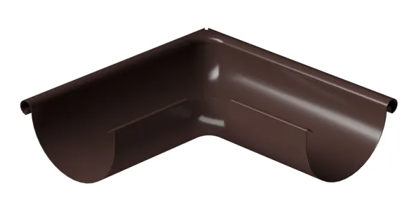 Угол внешний 90° D125 Döcke STAL PREMIUM Шоколад, (RAL 8019) купить в Владивостоке