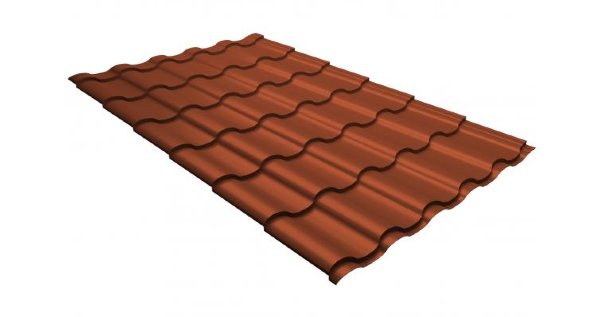 Металлочерепица кредо GL 0,5 GreenСoat Pural RR 750 кирпично-красный (RAL 8004 терракота) купить в Владивостоке
