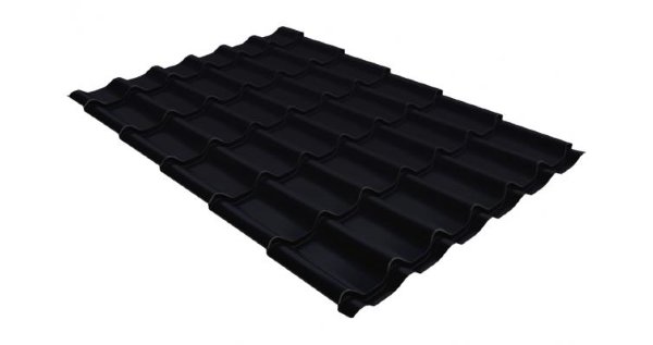 Металлочерепица классик GL 0,5 Velur20 RAL 9005 черный купить в Владивостоке