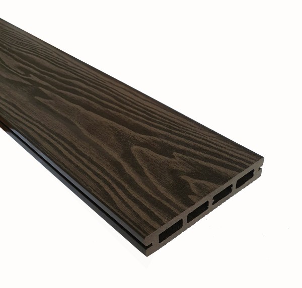 Террасная доска из ДПК Terrapol Смарт 3D Пустотелая с пазом Венге Соренто купить в Владивостоке