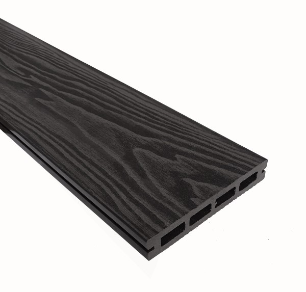 Террасная доска из ДПК Terrapol Смарт 3D Пустотелая с пазом Черное дерево купить в Владивостоке