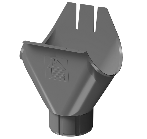 Воронка желоба D125 Döcke STAL PREMIUM Графит, (RAL 7024) купить в Владивостоке