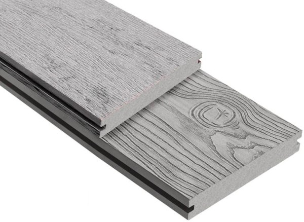 Террасная доска ДПК Outdoor 3D полнотелая STORM/OCEAN GREY серая микс купить в Владивостоке