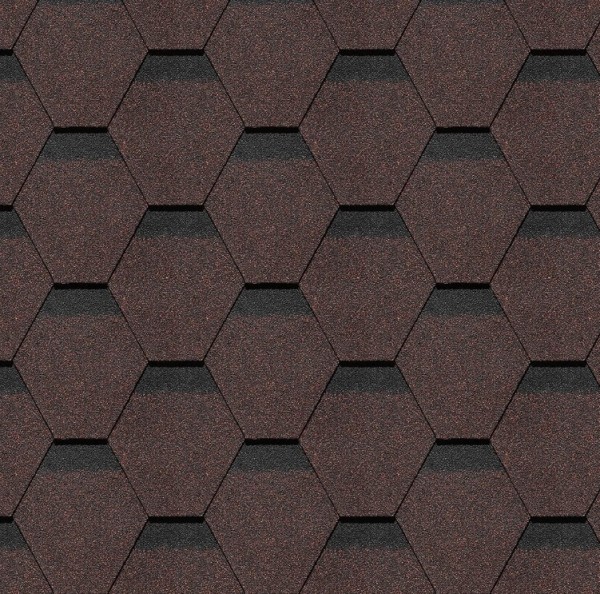 Гибкая черепица Docke, коллекция Шеффилд – Корица купить в Владивостоке