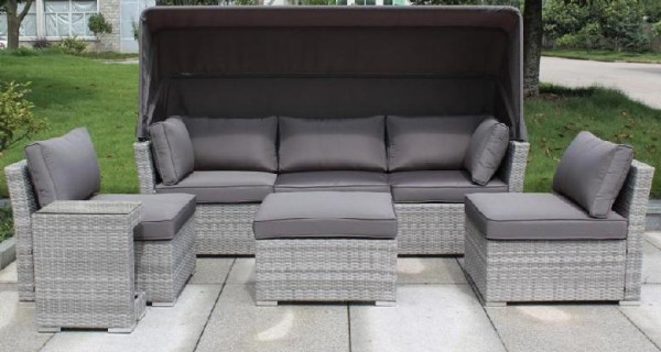 Диван-Трансформер AFINA плетеный из иск. ротанга AFM-320G Grey купить в Владивостоке