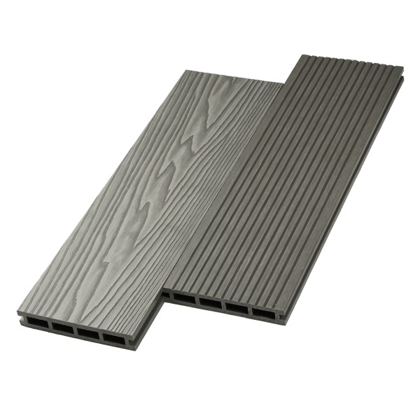 Террасная доска ДПК NanoWood двусторонняя New 3D тиснение + вельвет Серый купить в Владивостоке