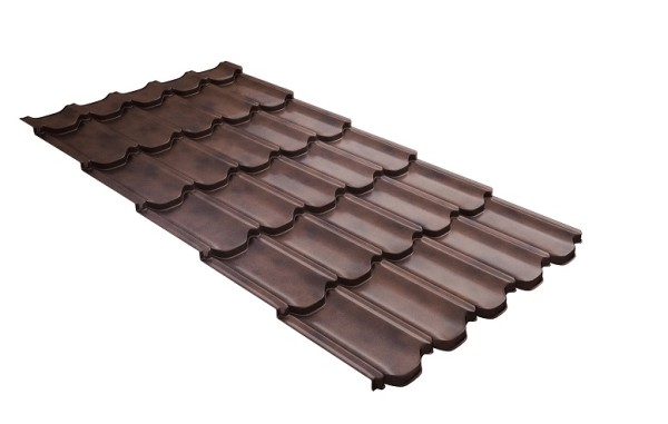 Металлочерепица квинта плюс с  3D резом 0,45 Safari Twincolor Brown купить в Владивостоке