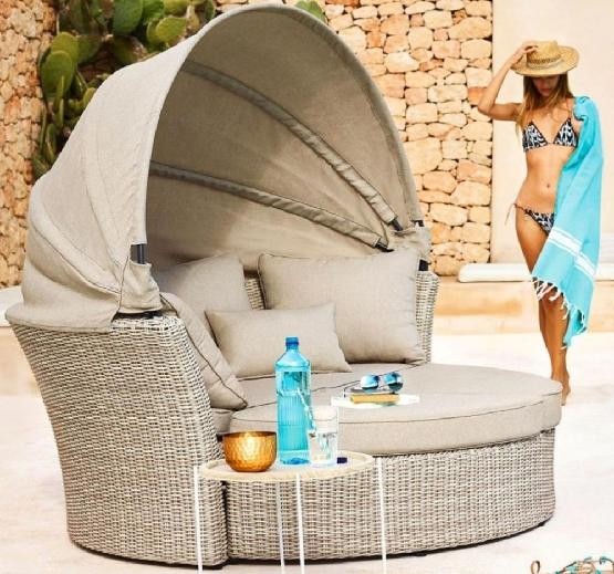 Диван-Трансформер AFINA плетеный из иск. ротанга AFM-325 Beige купить в Владивостоке
