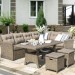 Комплект мебели AFINA плетеной из иск. ротанга AFM-307B Beige купить в Владивостоке