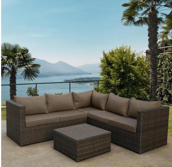 Комплект мебели AFINA плетеной из иск. ротанга YR825A Brown/Beige купить в Владивостоке