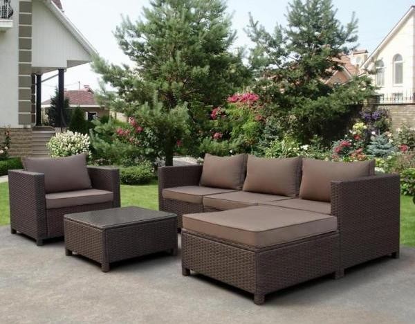 Комплект мебели AFINA плетеной из иск. ротанга YR821A Brown/Beige купить в Владивостоке