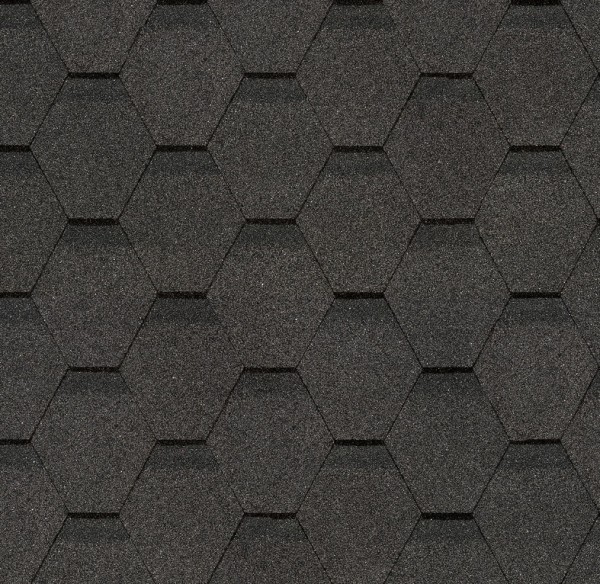 Гибкая черепица Docke, коллекция Шестигранник Серый купить в Владивостоке