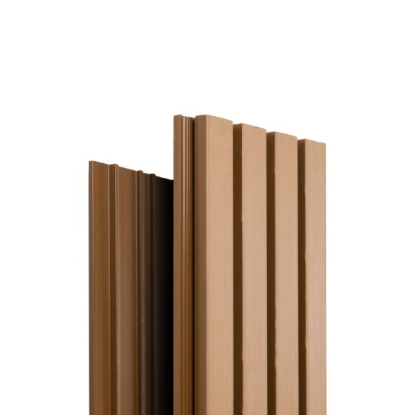 Фасадная доска Ecodecking Техно реечная 200х26х3000 Бронза купить в Владивостоке