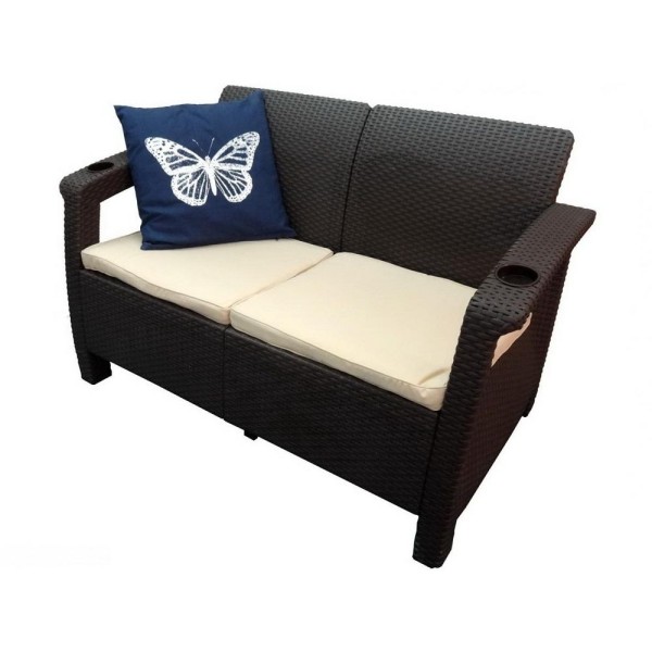 Двухместный диван Yalta Sofa Seаt венге купить в Владивостоке