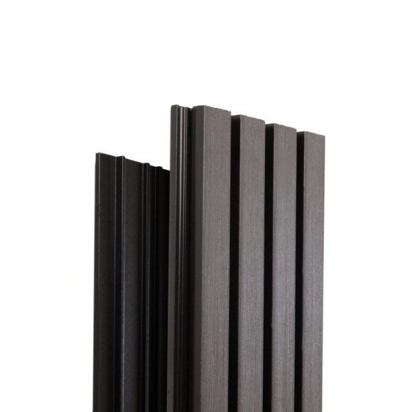 Фасадная доска Ecodecking Техно реечная 200х26х3000 Графит купить в Владивостоке