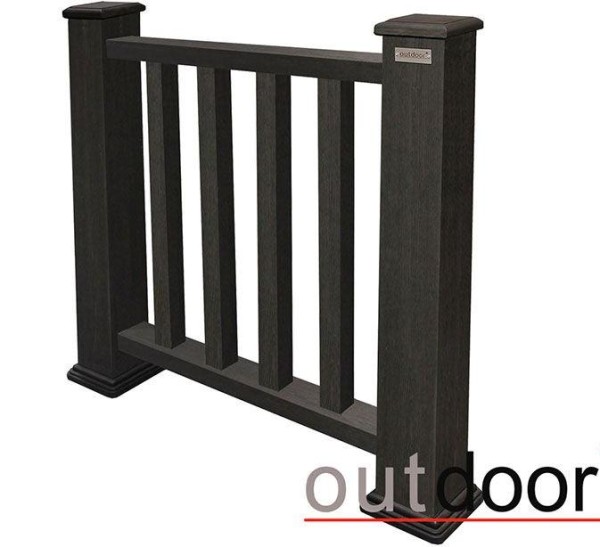Ограждение из ДПК Outdoor Классик 3D STORM чёрный купить в Владивостоке