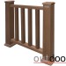 Ограждение из ДПК Outdoor Классик 3D STORM коричневый микс купить в Владивостоке