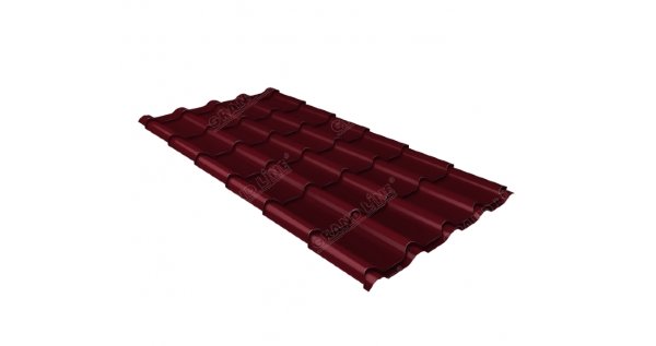 Металлочерепица камея 0,5 Satin RAL 3005 красное вино купить в Владивостоке