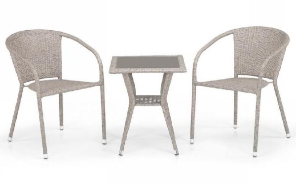 Комплект плетеной мебели AFINA из иск. ротанга T25C/Y137C-W85 Latte 2Pcs купить в Владивостоке