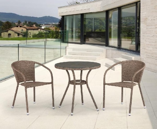 Комплект плетеной мебели AFINA из иск. ротанга T282ANT/Y137C-W56 Light Brown 2Pcs купить в Владивостоке