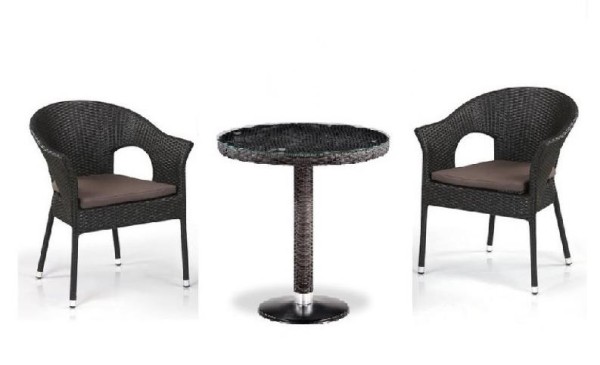 Комплект плетеной мебели AFINA из иск. ротанга T601/Y79A-W53 Brown 2Pcs купить в Владивостоке