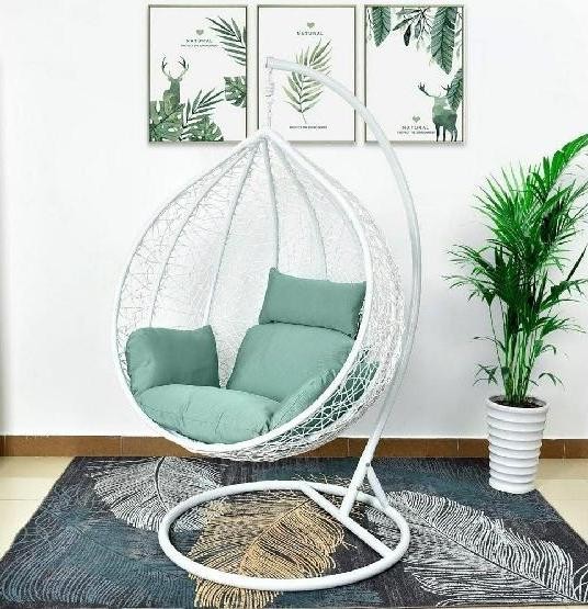 Кресло Подвесное из искусственного ротанга AFM-168A-XL White/Green купить в Владивостоке