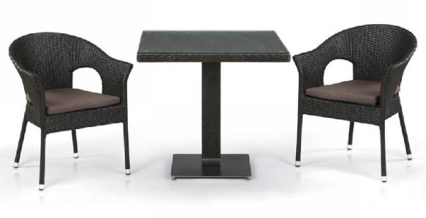 Комплект плетеной мебели AFINA из иск. ротанга T605SWT/Y79A-W53 Brown 2Pcs купить в Владивостоке