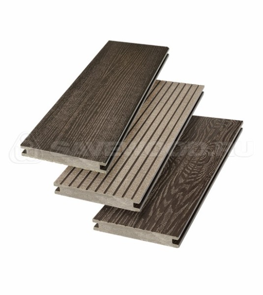 Террасная доска SW Fraxinus (R) полнотелая «SaveWood» Темно-коричневый купить в Владивостоке