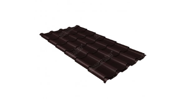 Металлочерепица камея 0,5 Satin RAL 8017 шоколад купить в Владивостоке
