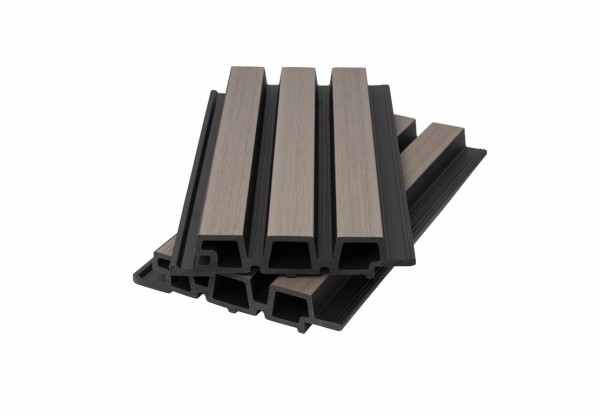 Фасадная панель брусковая двухцветная co-extrusion, snow mix купить в Владивостоке