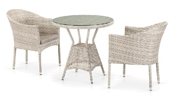 Комплект плетеной мебели AFINA из иск. ротанга T705ANT/Y350-W85 Latte 2Pcs купить в Владивостоке