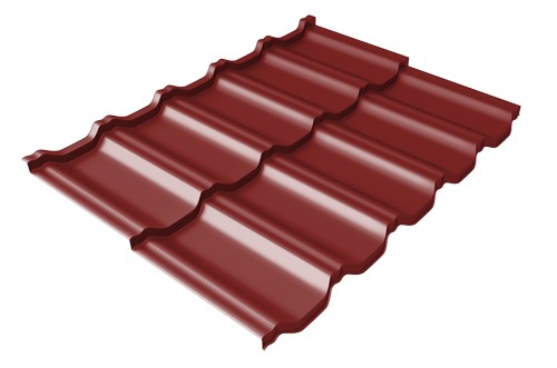 Металлочерепица модульная Квинта Uno Grand Line c 3D резом 0,5 Satin RAL 3011 коричнево-красный купить в Владивостоке