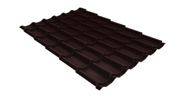 Металлочерепица классик 0,5 Satin RAL 8017 шоколад купить в Владивостоке