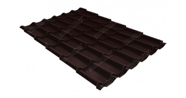 Металлочерепица классик GL 0,5 Quarzit RAL 8017 шоколад Metallic купить в Владивостоке
