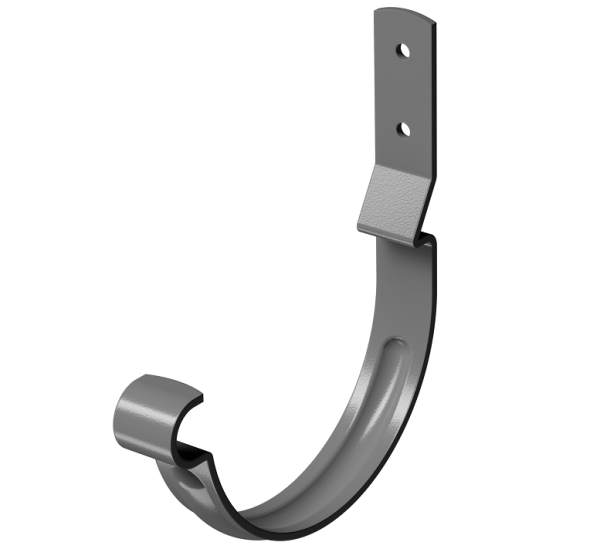 Карнизный крюк короткий (гнутый) D125 Döcke STAL PREMIUM Графит, (RAL 7024) купить в Владивостоке