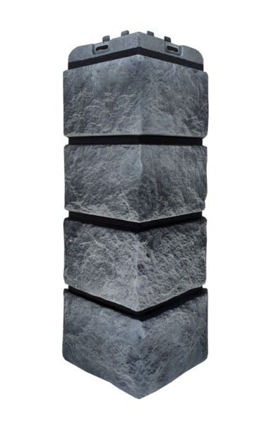 Угол наружный Grand Line Колотый Камень Антрацит, Шов чёрный купить в Владивостоке